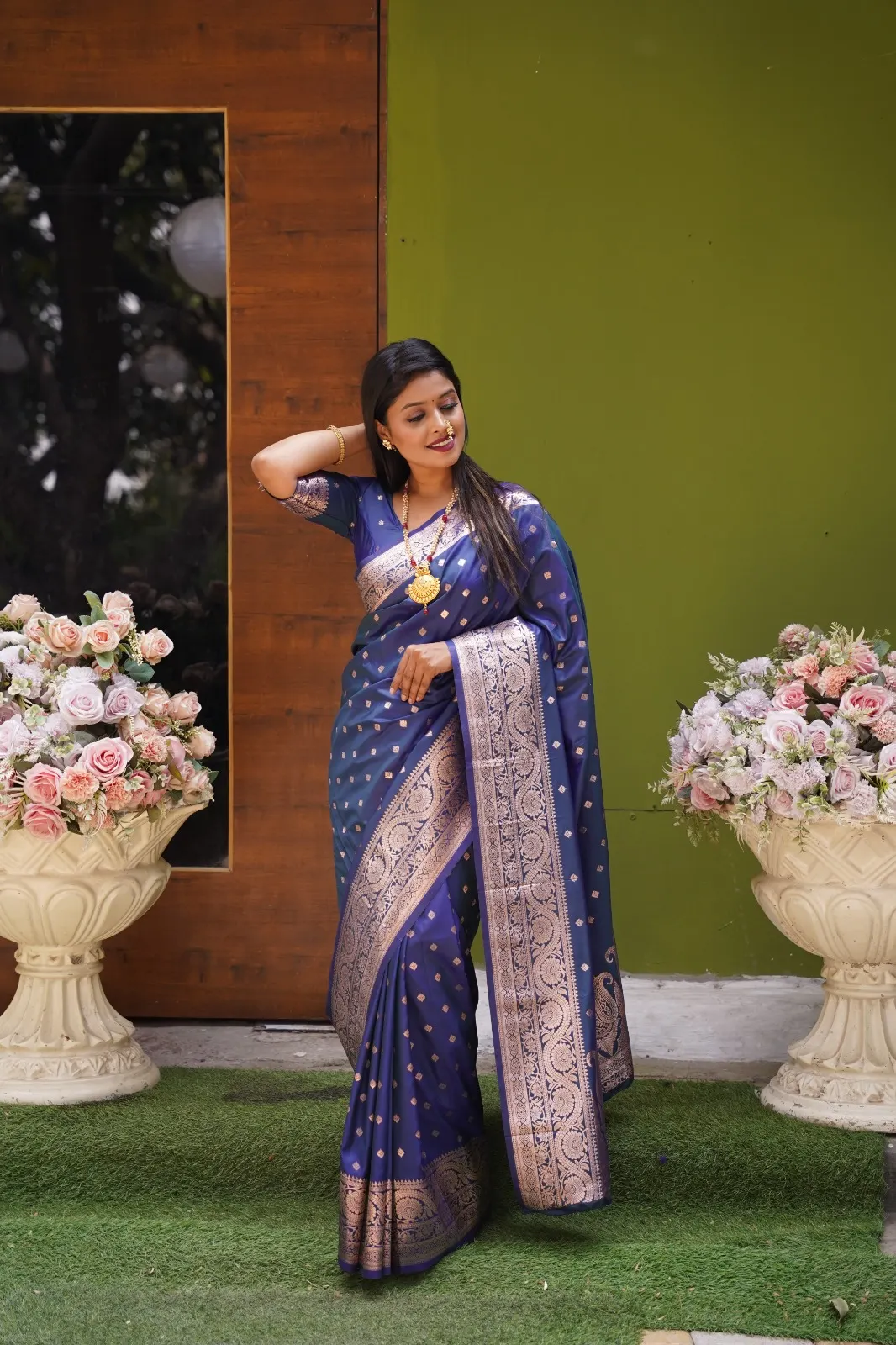 Soft Banarasi Silk Saree - Purple